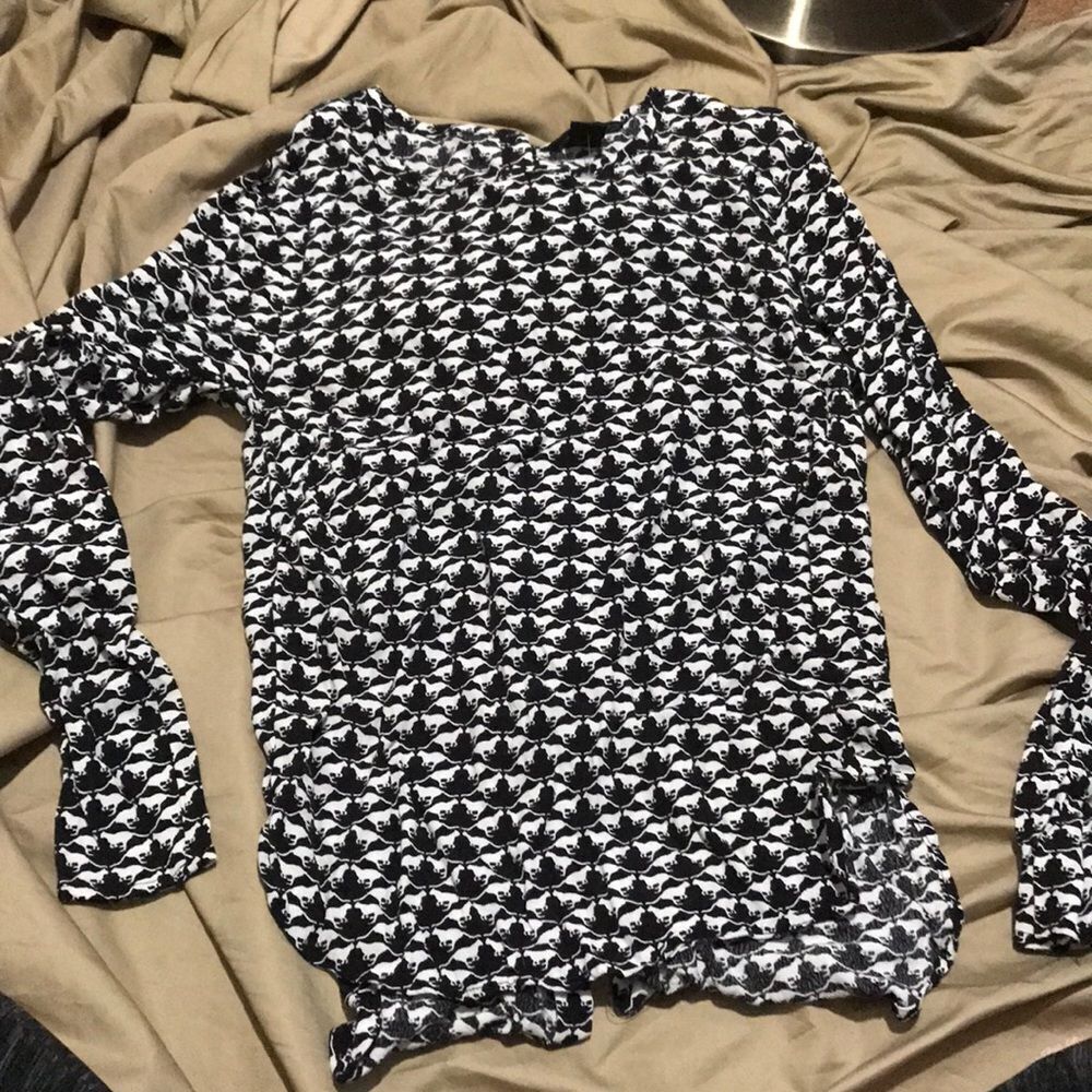 Blouse with real cheetah print